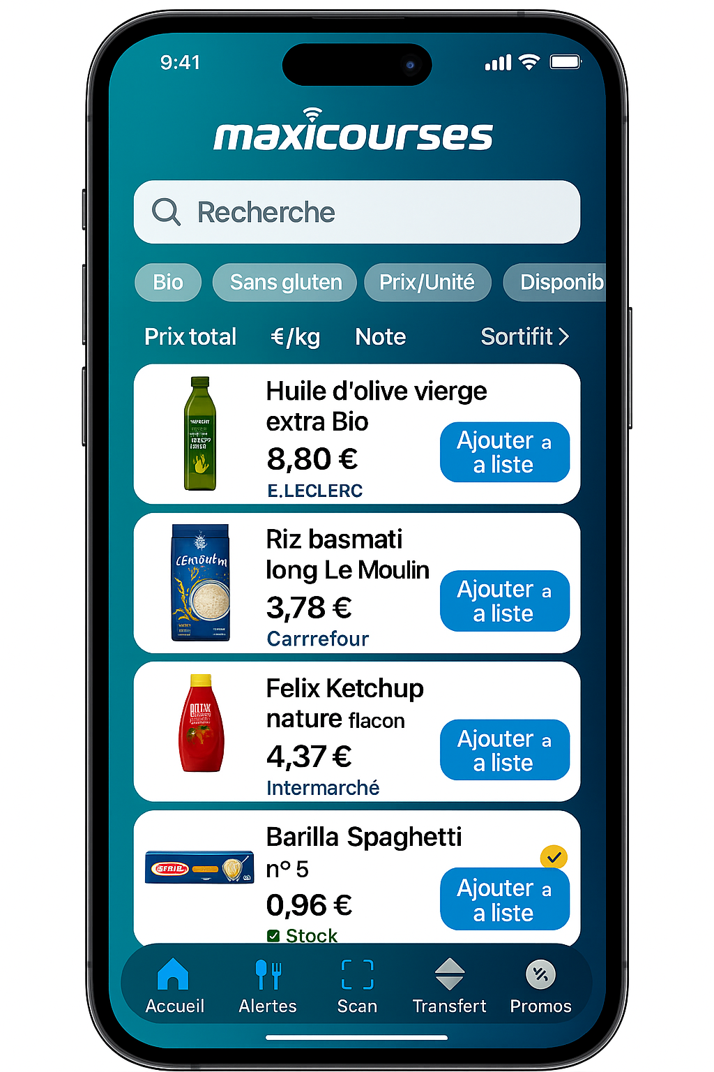 Gestion des listes sur iPhone